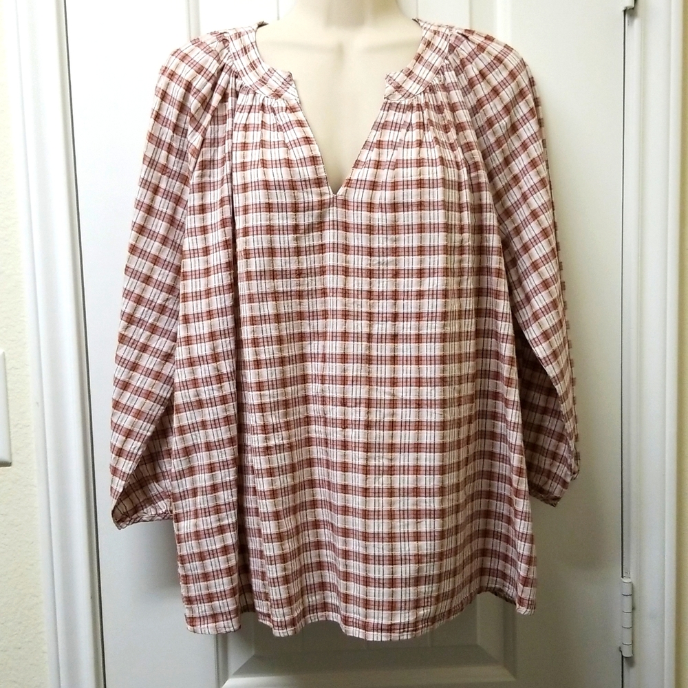 NWT Plaid Top